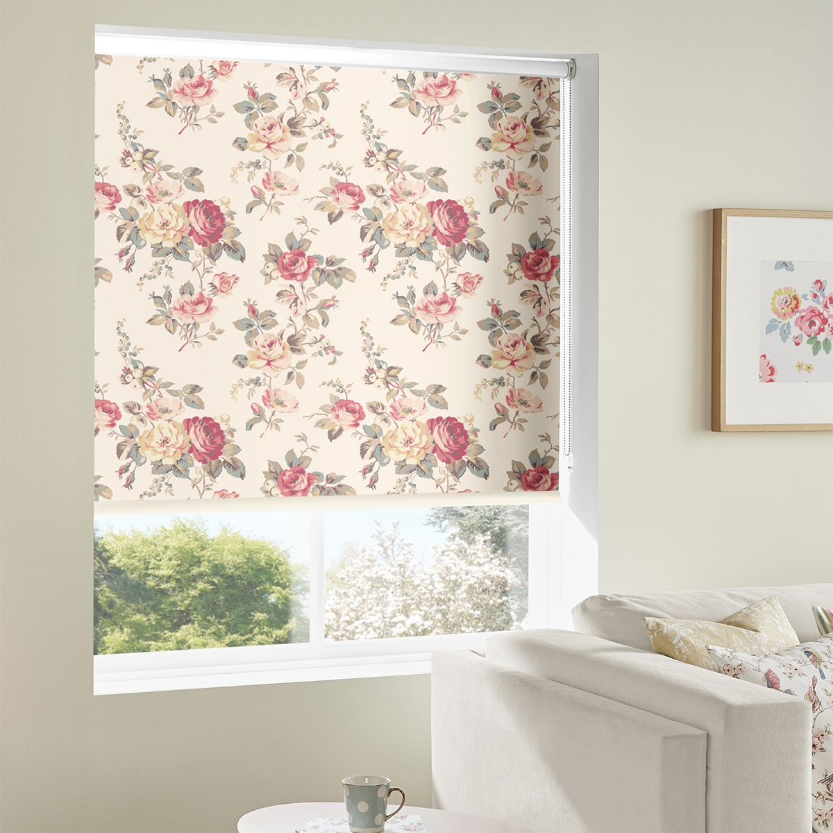 Product photograph of Cath Kidston Garden Rose Multi Roller Blind from Choice Furniture Superstore.